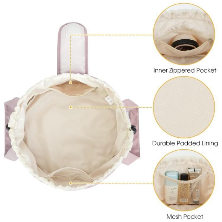 Barrel Drawstring Makeup Bag Large Capacity Women's Cosmetic Bag Toiletries Organizer Pouch Lady Travel Storage Case - Image 8