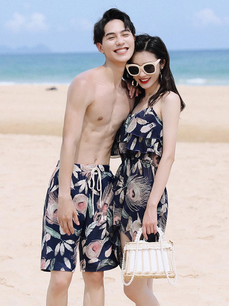 Seaside Beach Couple Honeymoon Vacation Swimsuit - Image 3