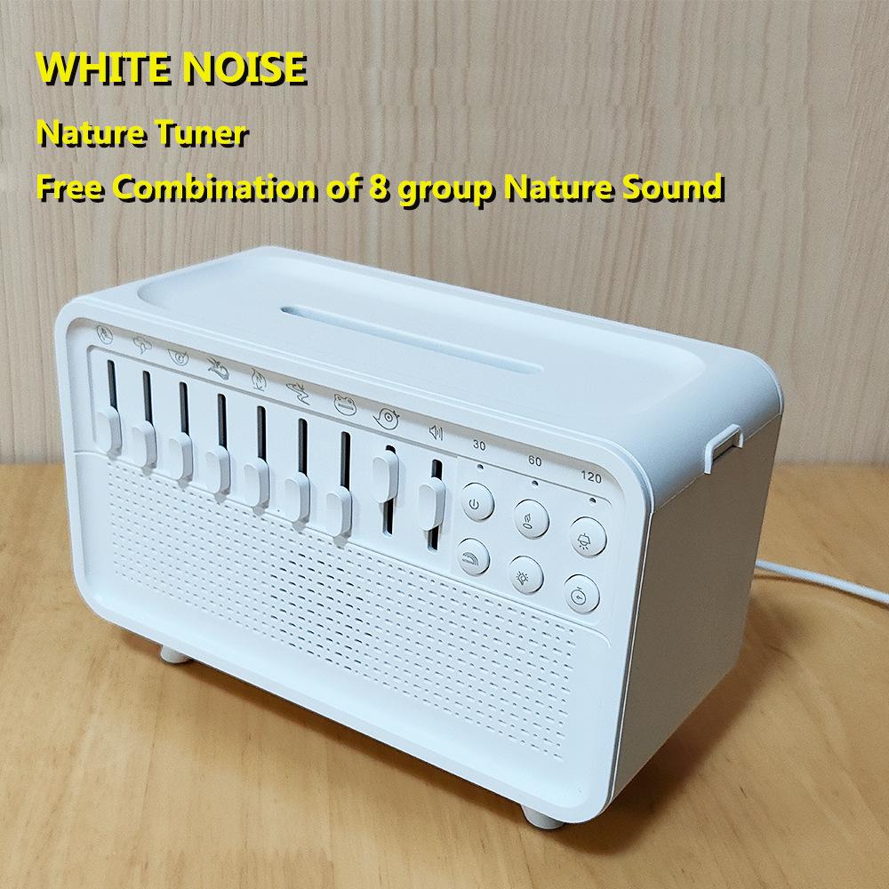 3 In 1 Bluetooth Speaker White Noise Sleep Night Light Humidifier All-in-one Machine Free Combination Of 8 Group Nature Sound - Image 3