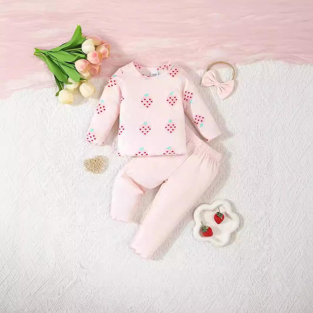 Infant Printing 3-piece Set Suit - Image 2