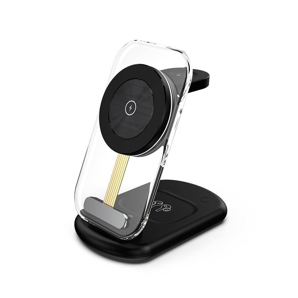 Transparent Folding Magnetic Three-in-one Wireless Charger - Image 4