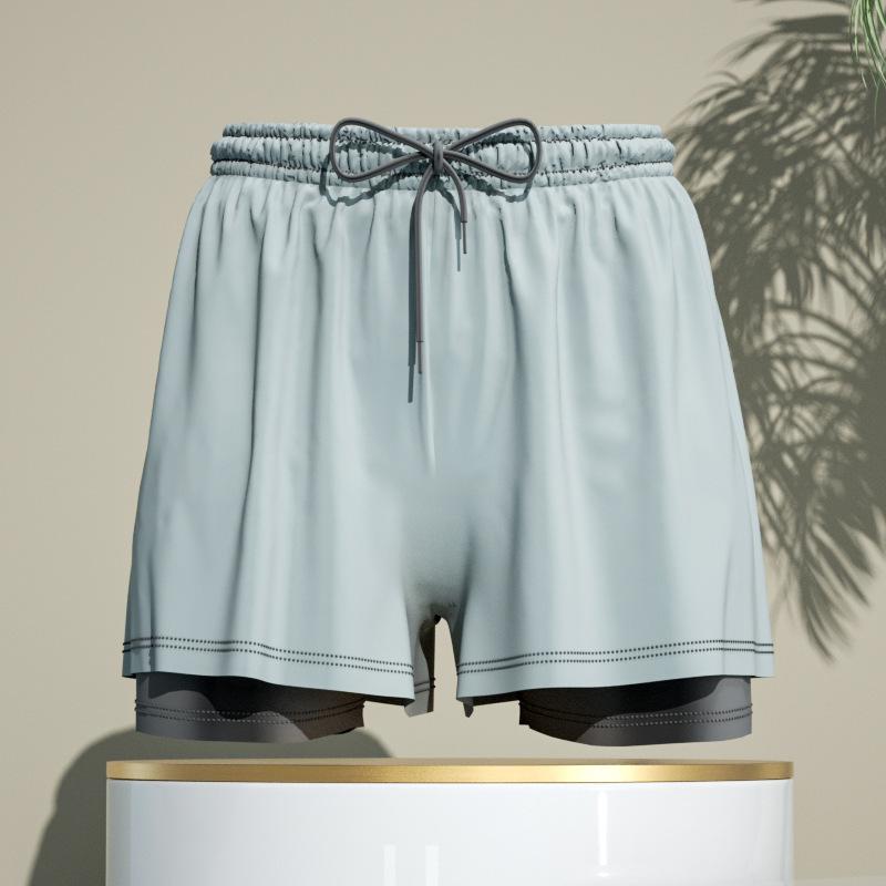 Men's 2-in-1 Breathable Loose Quick Drying Swimming Trunks Swimming Shorts Swimming Pants Flat Corner Pants Beach Pants Hot Spring Swimming Equipment - Image 4