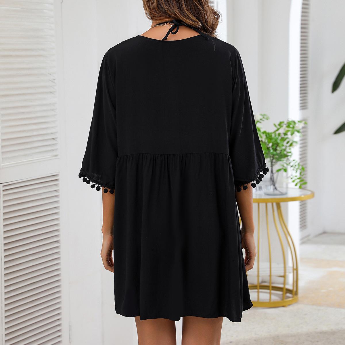Women's V-neck Vacation Loose Dress - Image 2