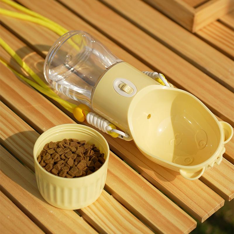 2 In 1 Portable Dog Water Bottle For Small Big Dogs Cat Outdoor Leak-proof Puppy Drinking Bowl With Food Container Pets Feeder Pet Products - Image 2