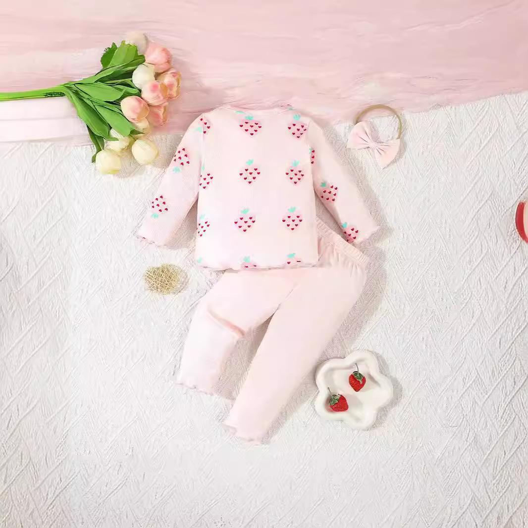 Infant Printing 3-piece Set Suit - Image 3