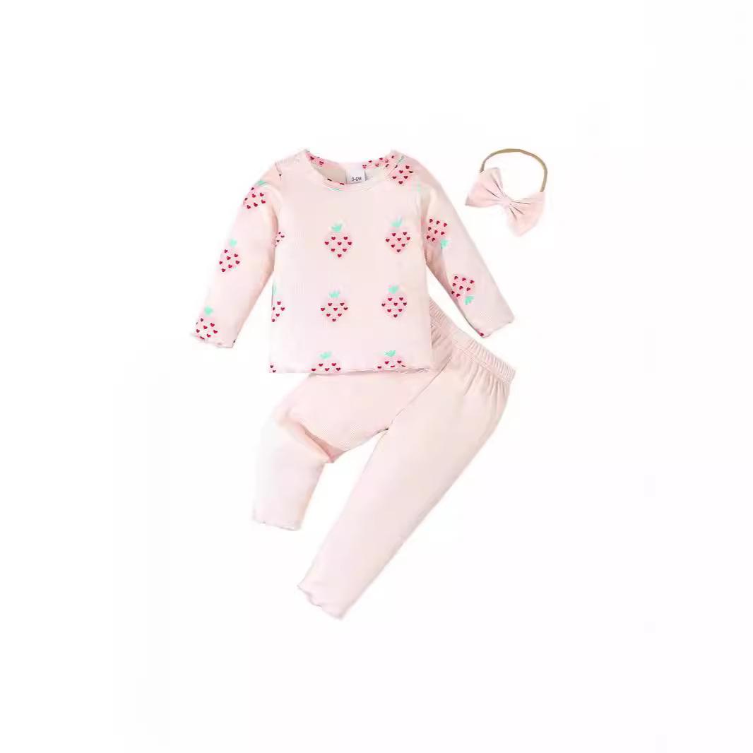 Infant Printing 3-piece Set Suit - Image 5