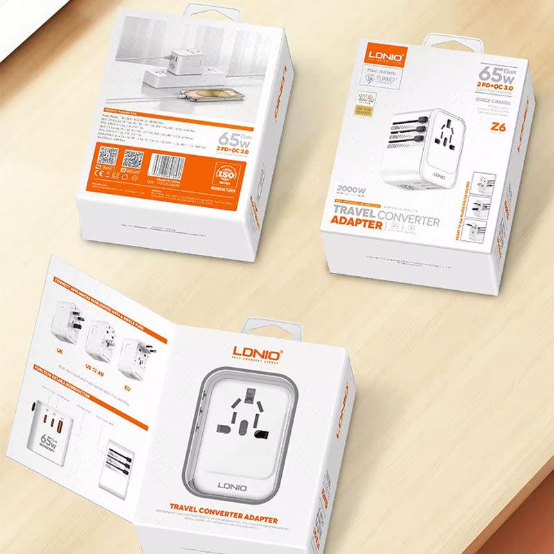 Gallium Nitride PD65W Fast Charging Head Abroad Travel Plug Converter - Image 4