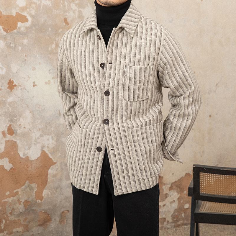 Men's All-in-one Striped Jacket Trend - Image 3