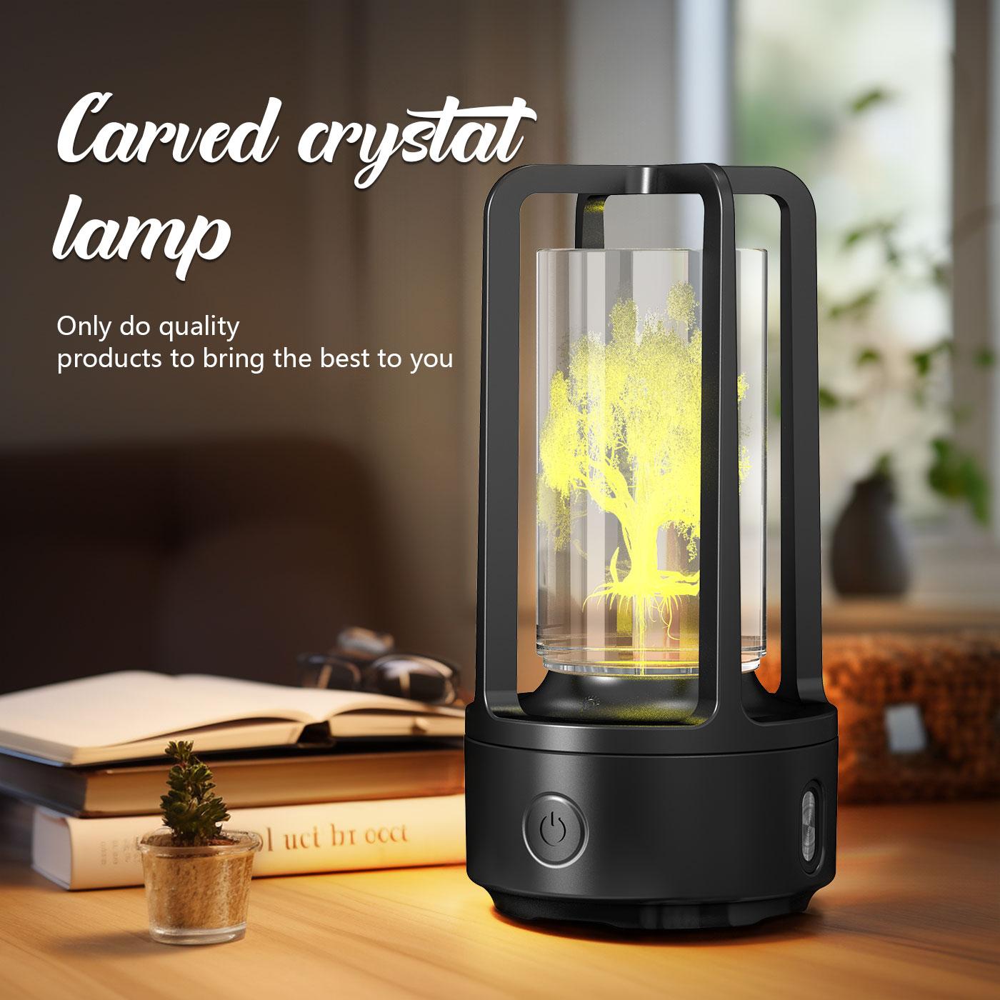 Creative 2 In 1 Audio Acrylic Crystal Lamp And Bluetooth Speaker Valentine's Day Gift Touch Night Lamp - Image 7