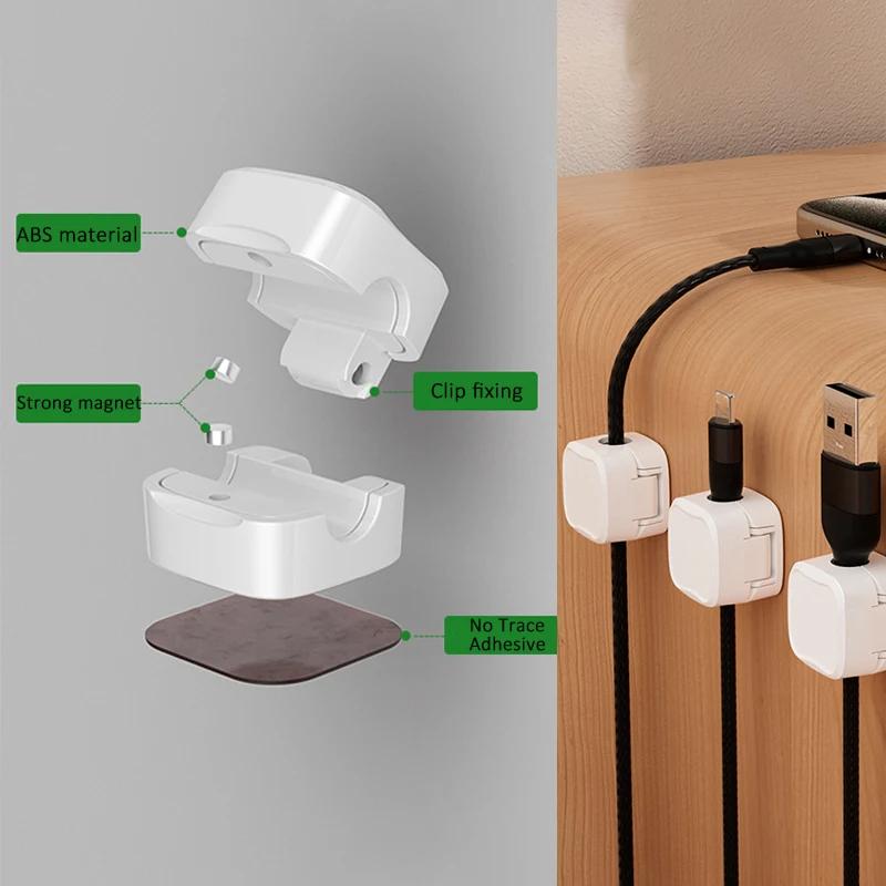 Magnetic Cable Clip Under Desk Cable Management Adjustable Cord Holder Wire Organizer And Cable Management Wire Keeper - Image 4