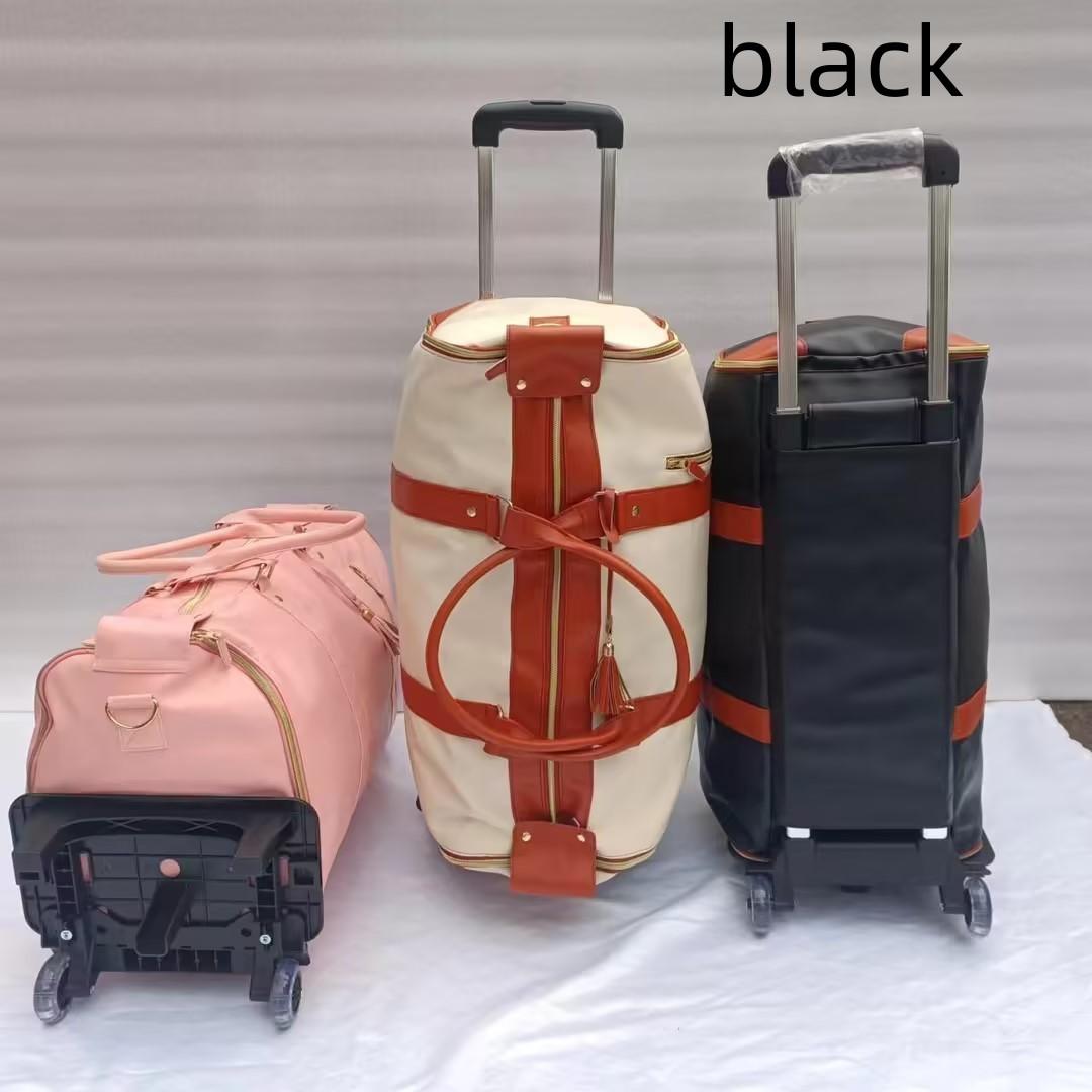 Large Capacity Trolley Travel Bag, Portable Folding Fitness Bag - Image 3