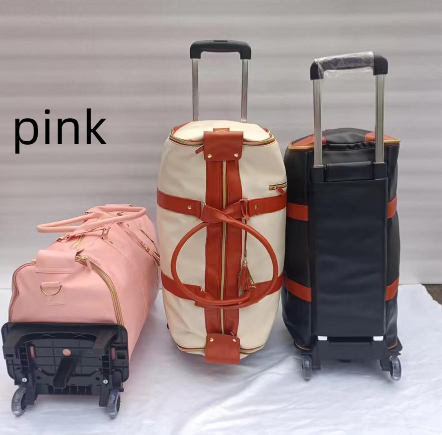 Large Capacity Trolley Travel Bag, Portable Folding Fitness Bag - Image 2