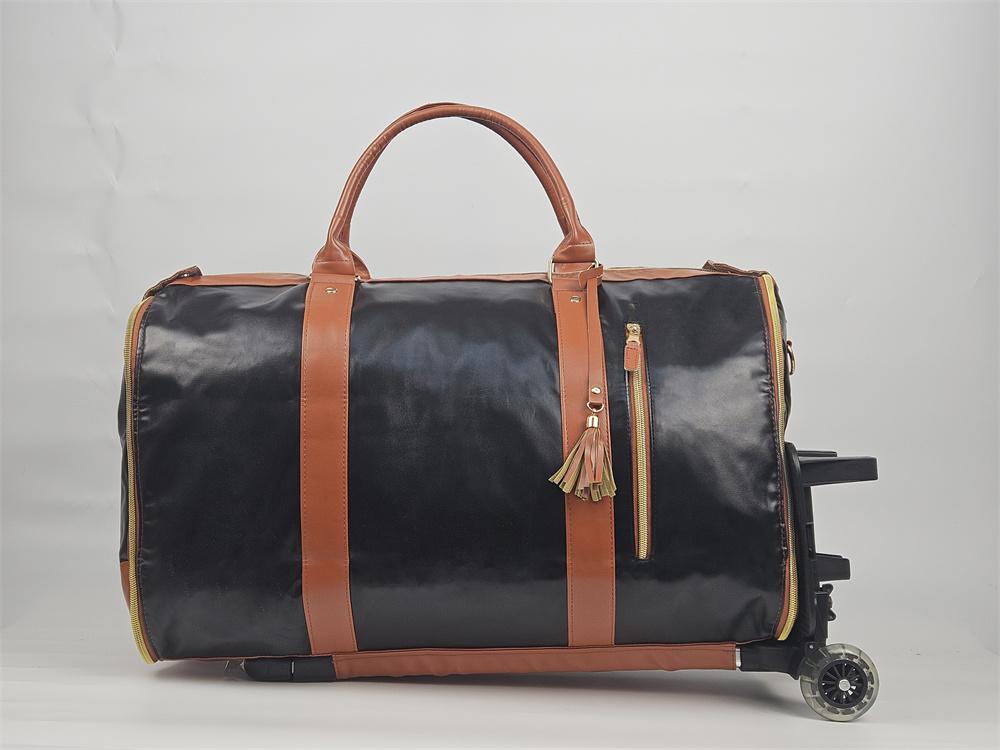 Large Capacity Trolley Travel Bag, Portable Folding Fitness Bag - Image 8