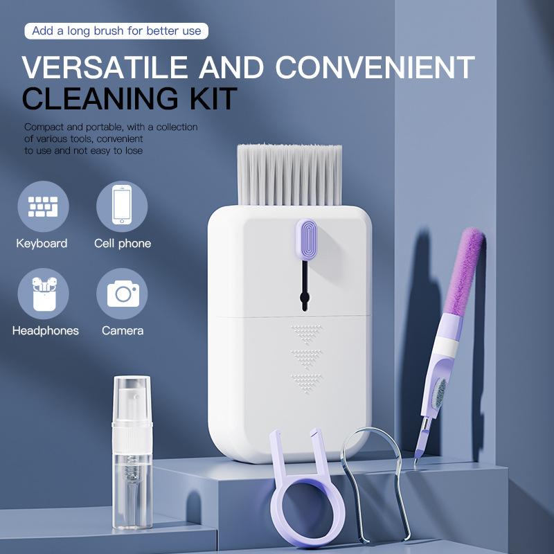 Portable 11 In 1 Multifunctional Cleaning Kit Computer Keyboard Cleaner Phone Screen Clean Tools Earphone Clean Brush With Storage Box - Image 3