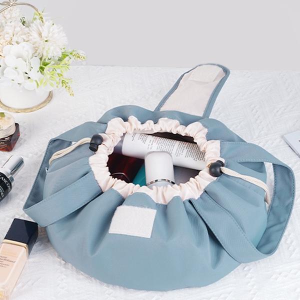 Barrel Drawstring Makeup Bag Large Capacity Women's Cosmetic Bag Toiletries Organizer Pouch Lady Travel Storage Case - Image 2