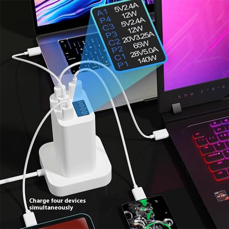 Stylish And Portable Fast Charge Charger With Color Screen Digital Display